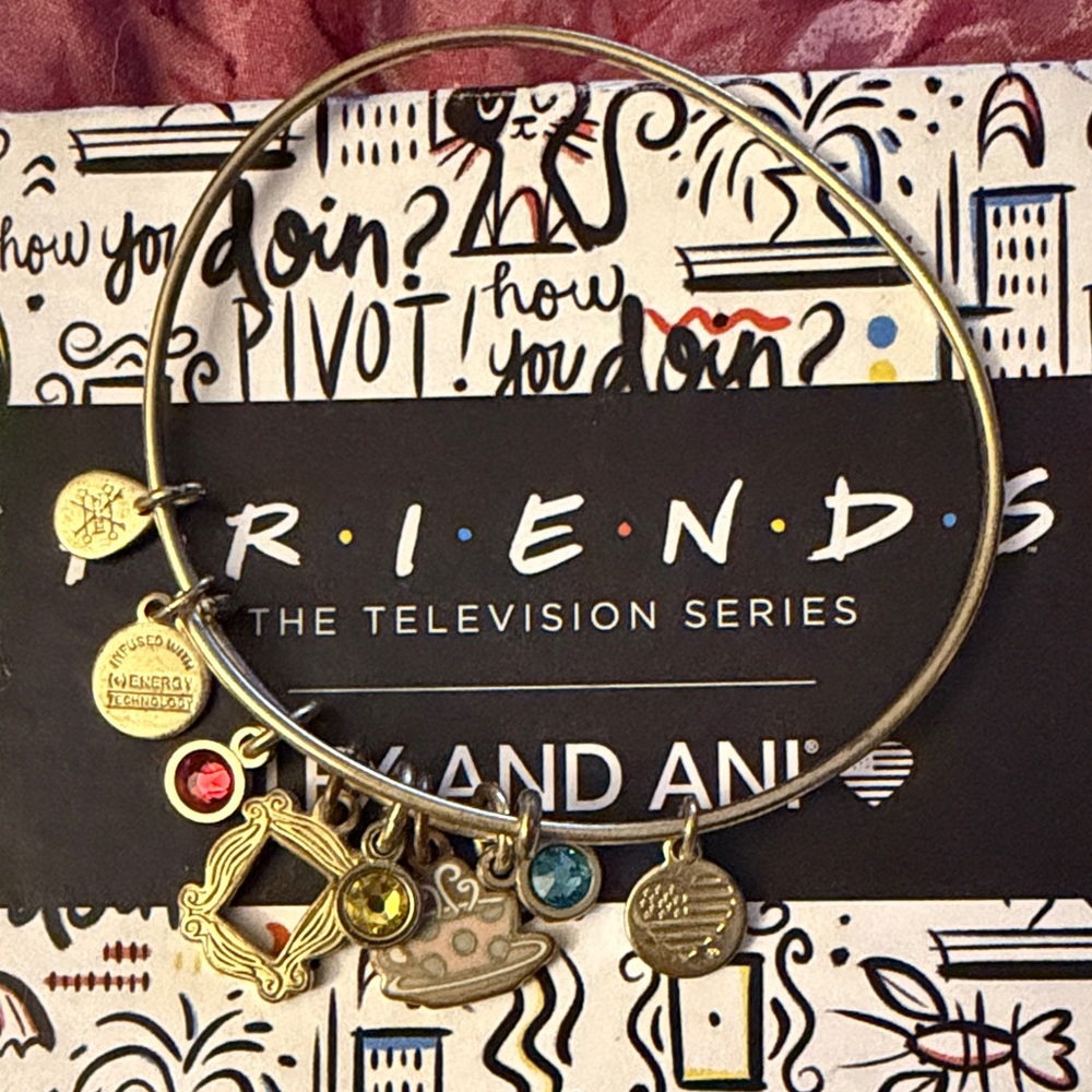 Alex and Ani Gold Bracelet with Colorful Charms